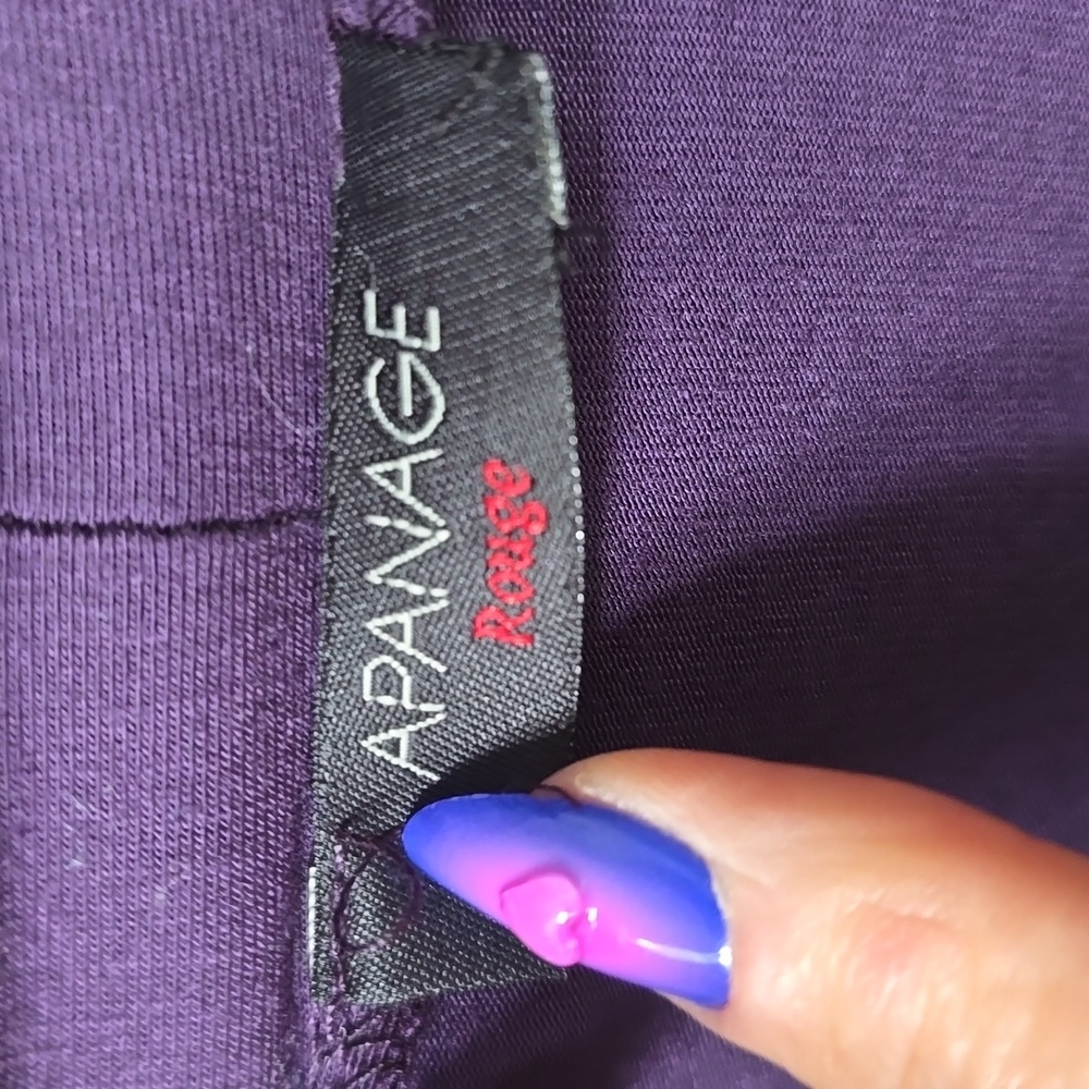 Apanage Rouge Purple Belted Drape Cardigan Size 10 - Picture 2 of 6